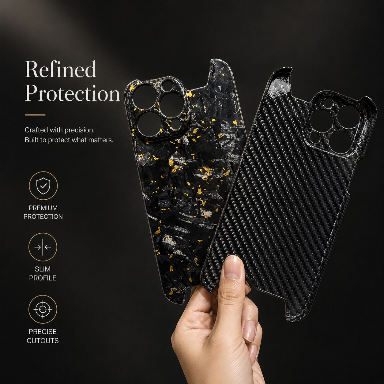 Premium iPhone Case MagSafe Compatible Real Carbon Fiber Aramid Cover Camera Lens Protection Shockproof Anti Scratch Lightweight Protective Design