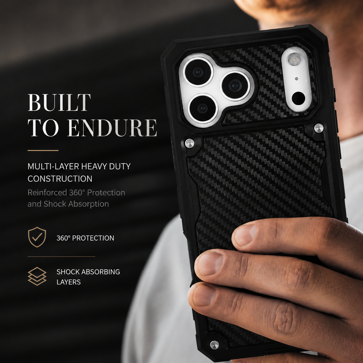 Premium iPhone Case MagSafe Compatible Rugged Protective Cover Shockproof Camera Protection Heavy Duty Anti Scratch Non Slip Grip Full Coverage