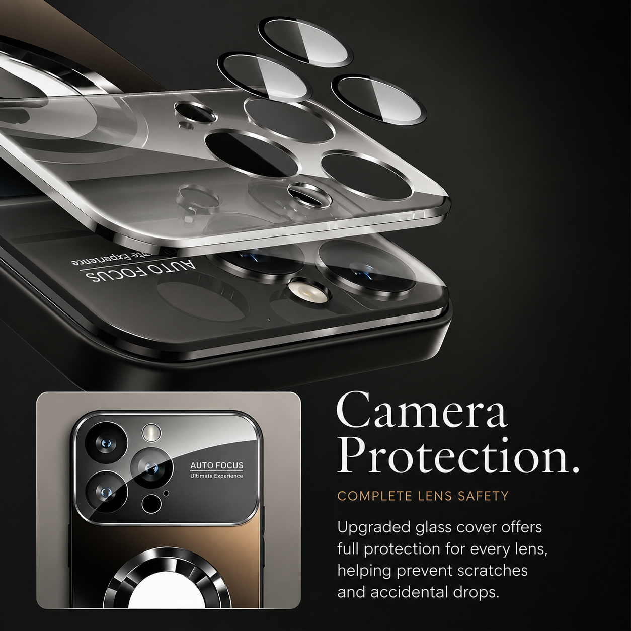 Premium iPhone Case MagSafe Compatible Shockproof Cover Glass Camera Lens Protection Slim Anti-Fingerprint Magnetic Wireless Charging Protective Back Full Coverage