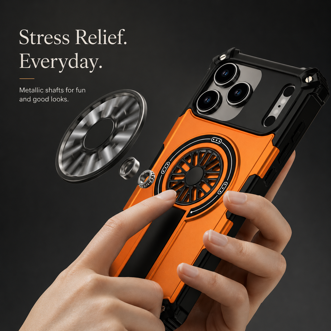 Premium iPhone Case MagSafe Compatible Shockproof Cover Rugged Armor Magnetic Wireless Charging Bracket Stand Anti Fingerprint Non Slip Design