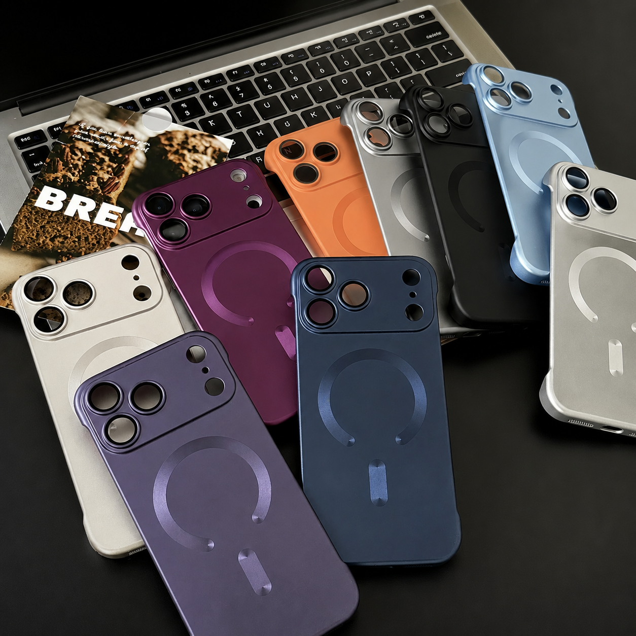 Premium iPhone Case MagSafe Compatible Shockproof Matte Anti-Fingerprint TPU Cover Wireless Charging Dustproof Non-Slip Frameless Solid Design