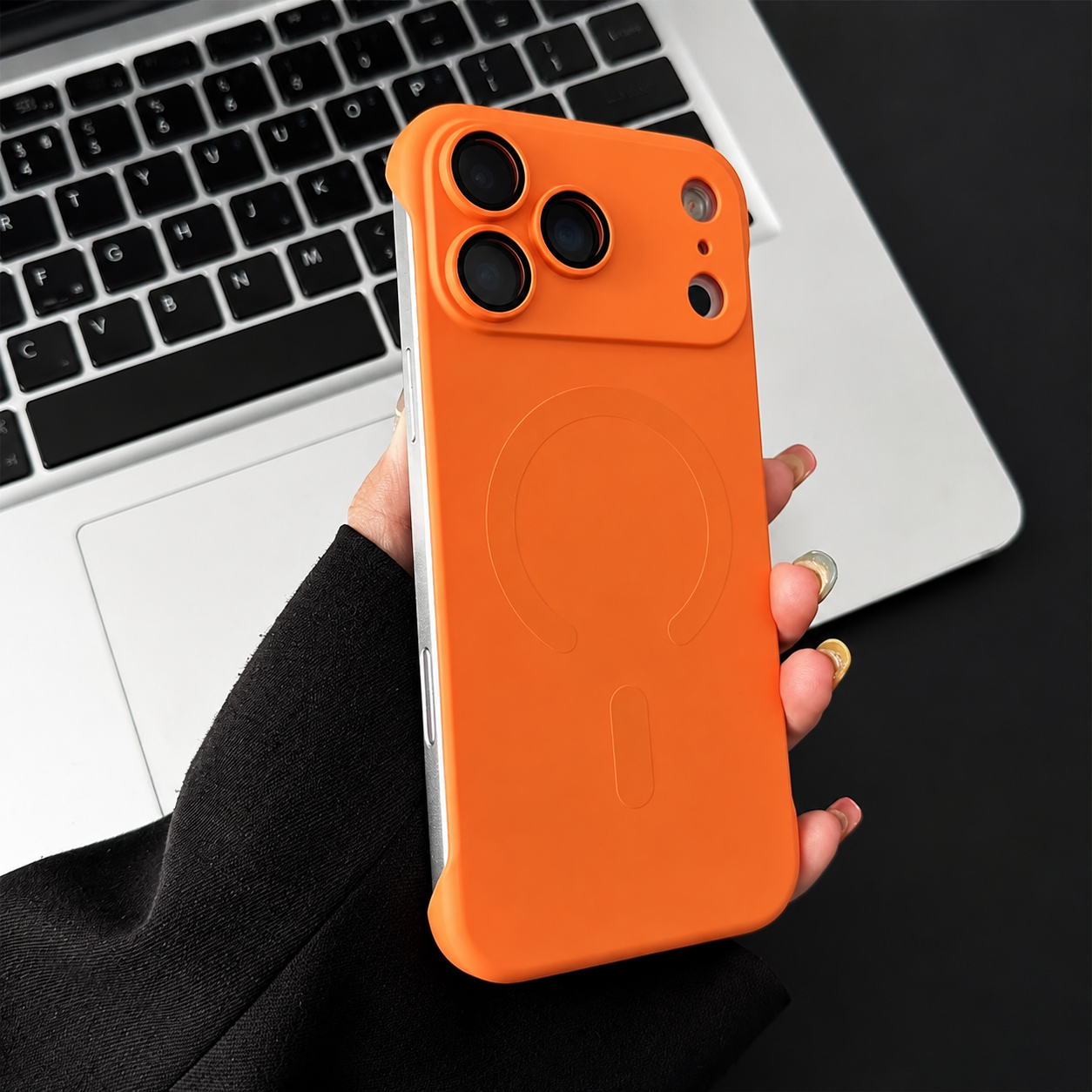 Premium iPhone Case MagSafe Compatible Shockproof Matte Anti-Fingerprint TPU Cover Wireless Charging Dustproof Non-Slip Frameless Solid Design