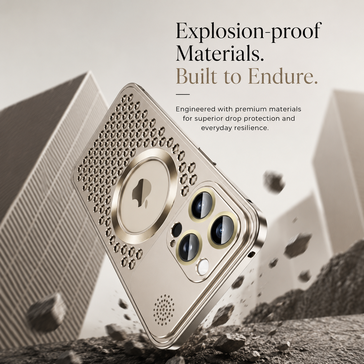 Premium iPhone Case MagSafe Compatible Shockproof Protective Cover Aluminum Frame Heat Dissipation Scratch Resistant Metal Design