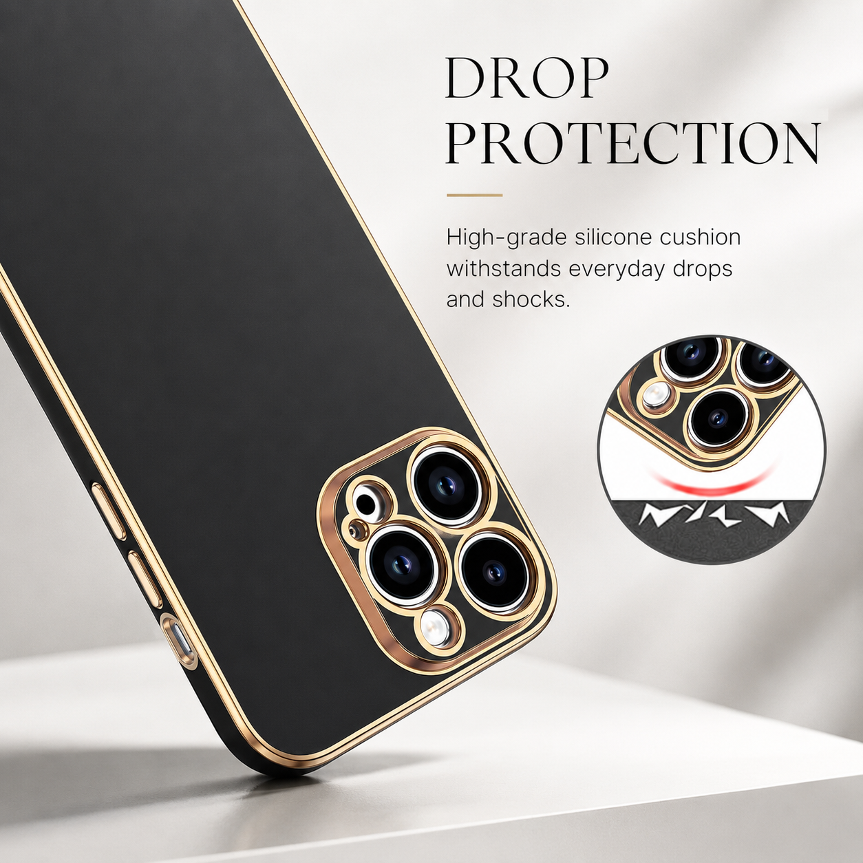 Premium iPhone Case MagSafe Compatible Silicone Protective Cover Camera Lens Protection Shockproof Glossy Square Texture Slim Lightweight Design