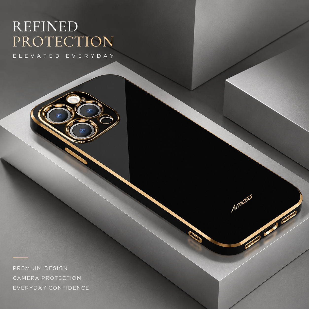 Premium iPhone Case MagSafe Compatible Silicone Protective Cover Camera Lens Protection Shockproof Glossy Square Texture Slim Lightweight Design