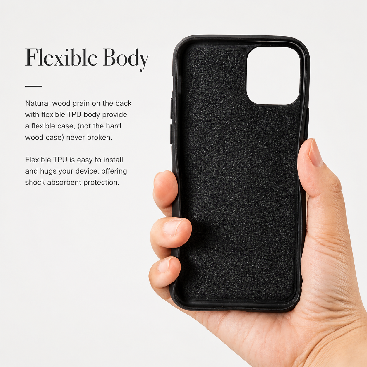 Premium iPhone Case MagSafe Compatible Solid Bamboo Wood Protective Cover Camera Lens Protection Shockproof Hard Back Slim Natural Design