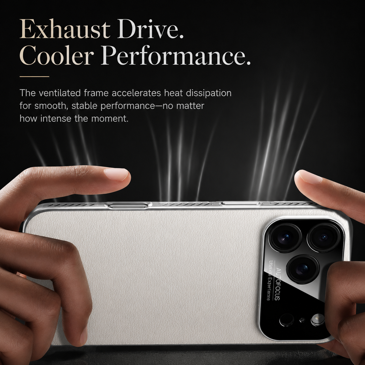Premium iPhone Case MagSafe Compatible Solid-Color Leather Border Cover Shockproof Anti-Fingerprint Heat-Dissipation Bumper Large Camera Window Non-Slip Design