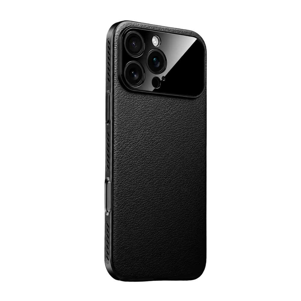 Premium iPhone Case MagSafe Compatible Solid-Color Leather Border Cover Shockproof Anti-Fingerprint Heat-Dissipation Bumper Large Camera Window Non-Slip Design