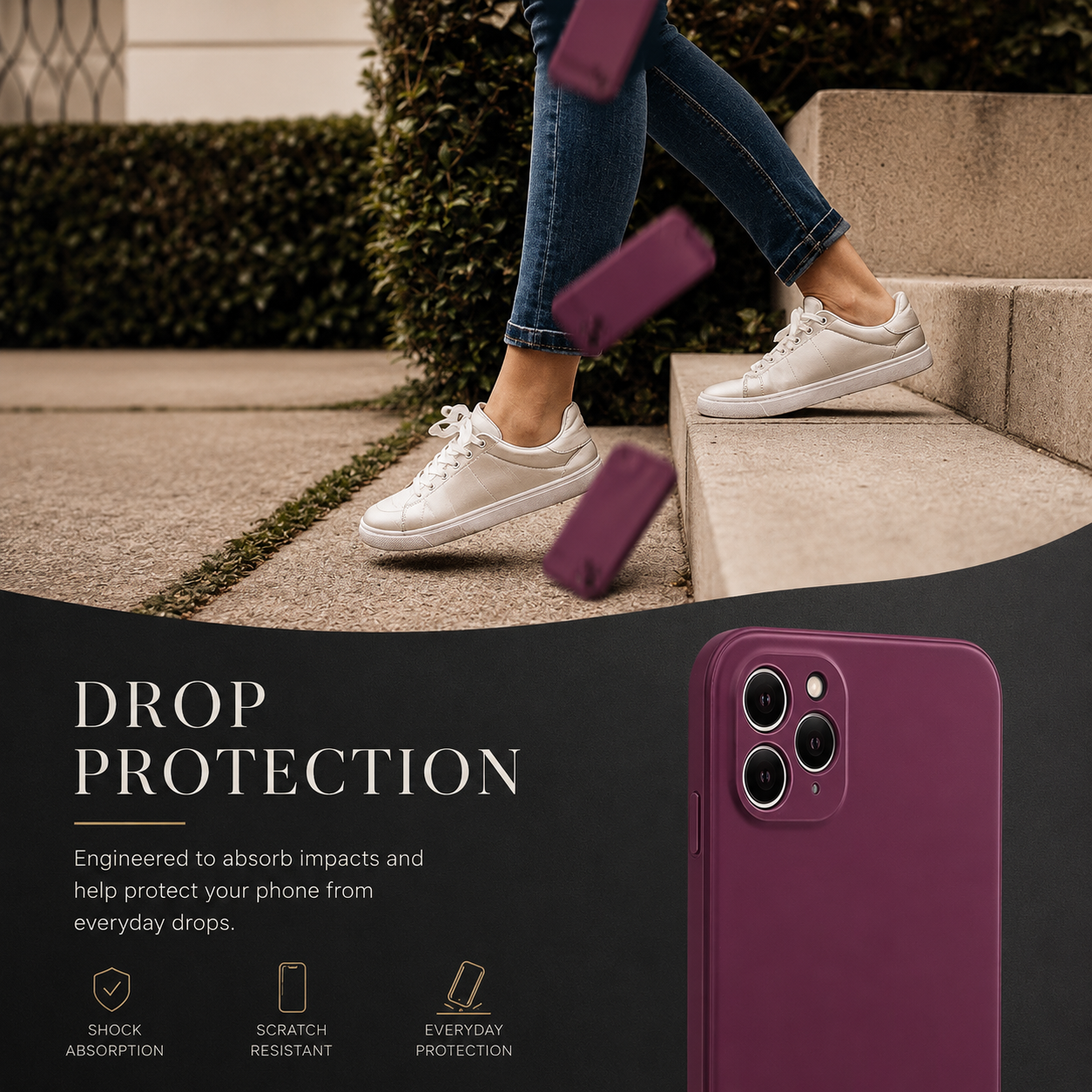Premium iPhone Case MagSafe Compatible Square Liquid Silicone Design with Camera Lens Protection, Shockproof Construction, Slim Lightweight Profile