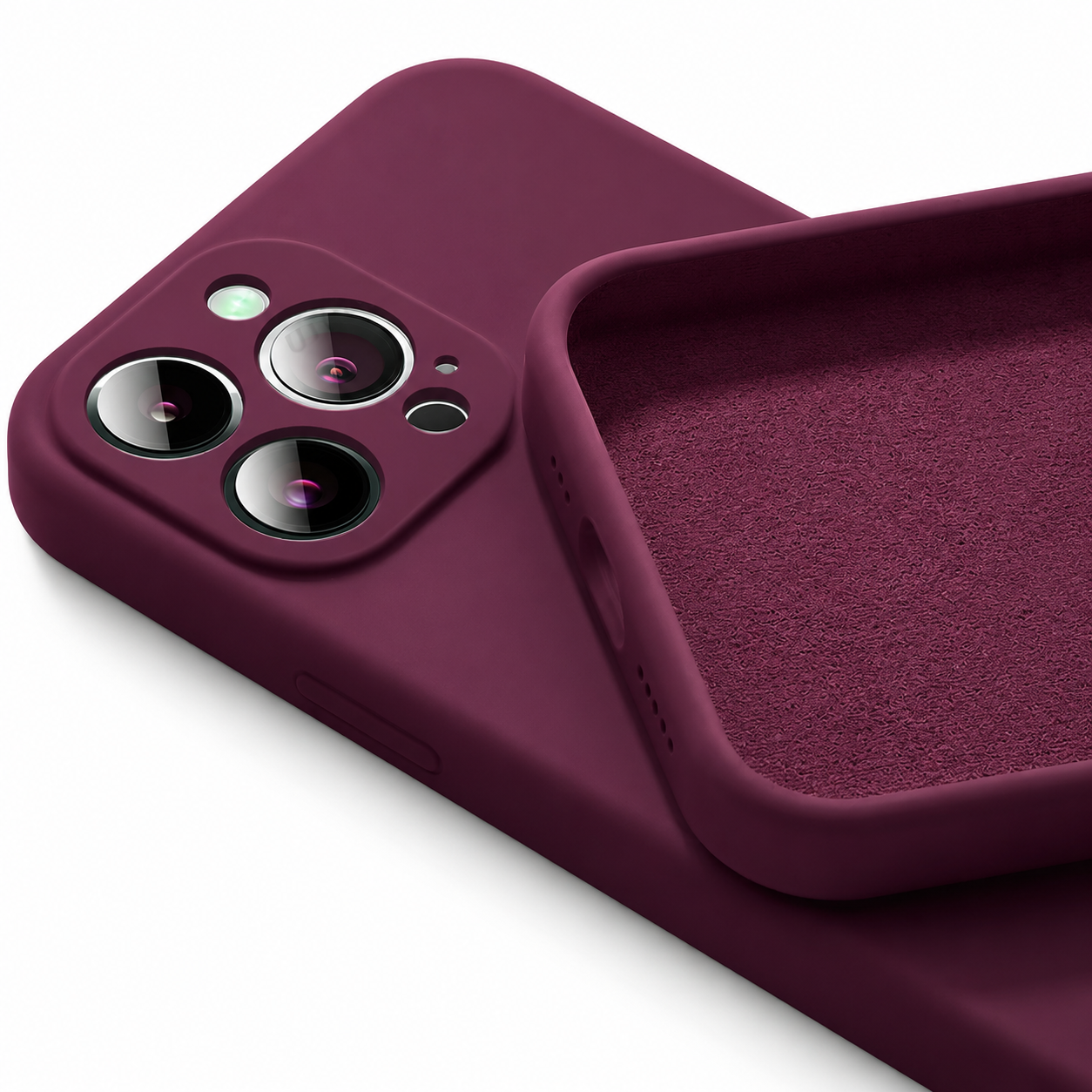 Premium iPhone Case MagSafe Compatible Square Liquid Silicone Design with Camera Lens Protection, Shockproof Construction, Slim Lightweight Profile