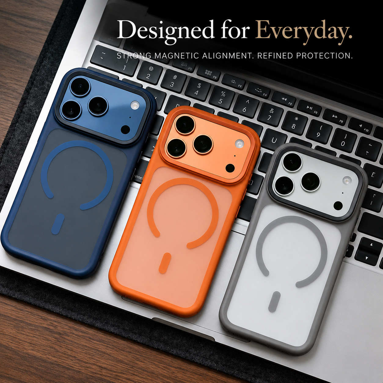 Premium iPhone Case MagSafe Compatible TPU PC Cover with Camera Button, Shockproof Protection, Camera Lens Protection and Anti Fingerprint Finish