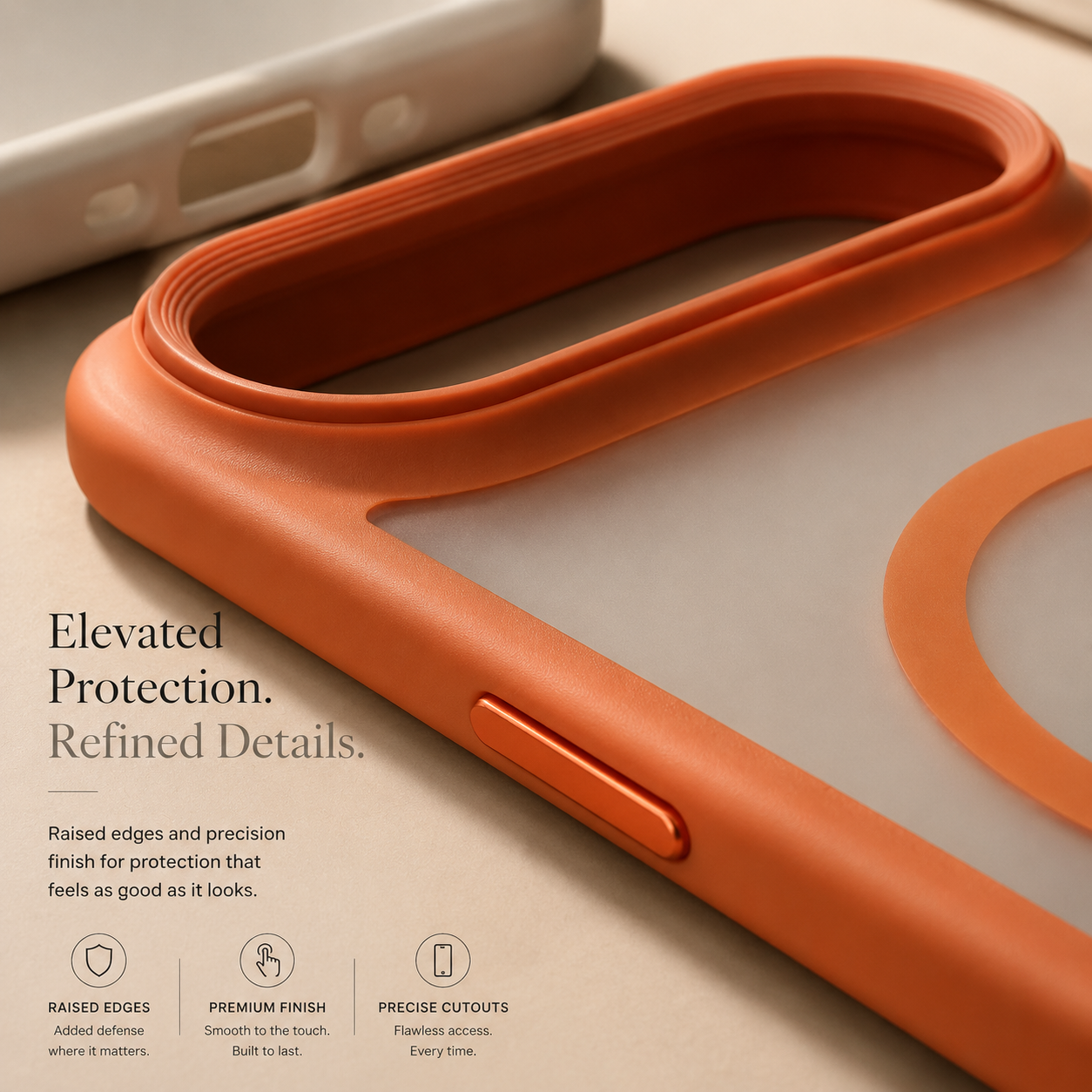 Premium iPhone Case MagSafe Compatible TPU PC Cover with Camera Button, Shockproof Protection, Camera Lens Protection and Anti Fingerprint Finish