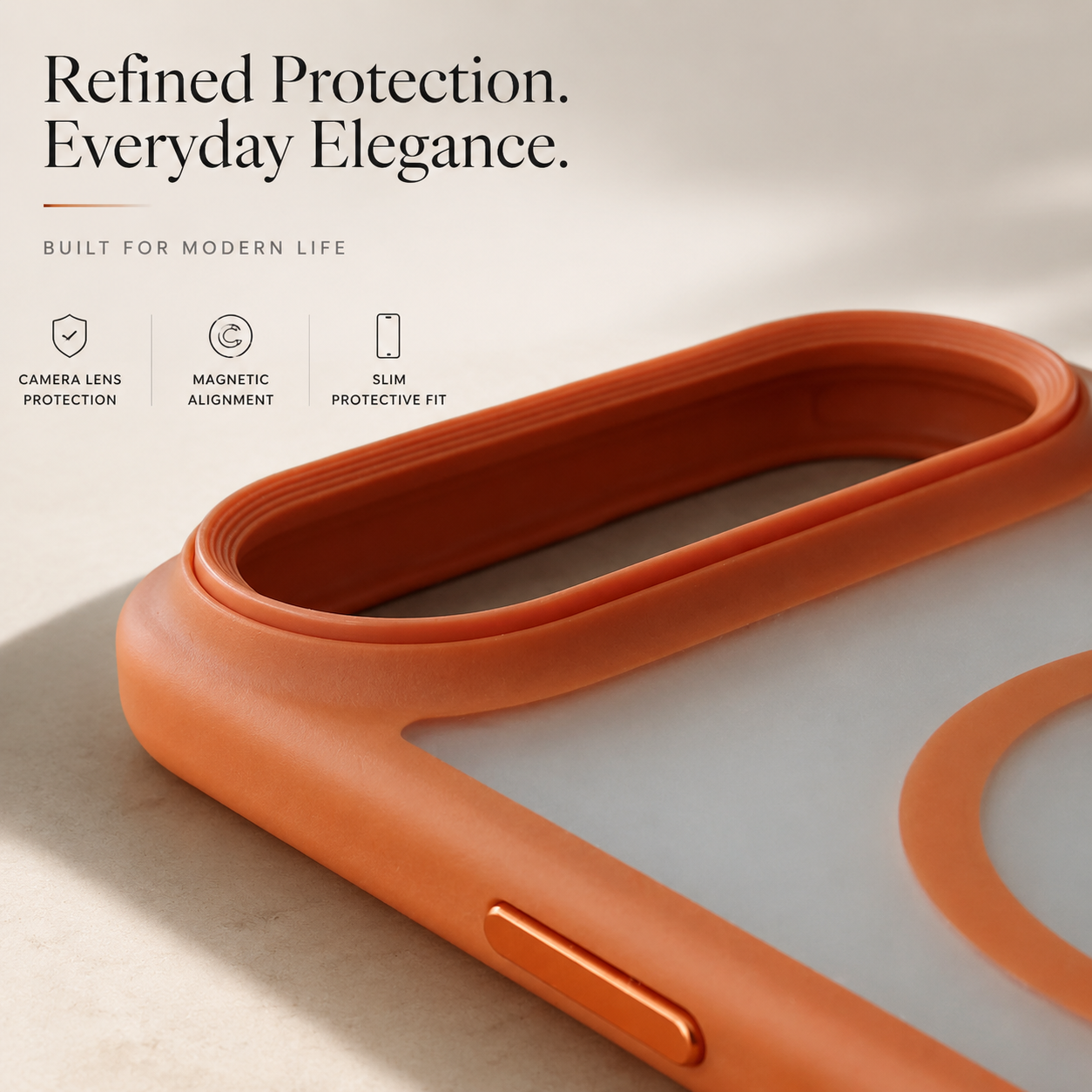 Premium iPhone Case MagSafe Compatible TPU PC Shockproof Cover Camera Control Button Anti Fingerprint Matte Finish Slim Protective Grip Design