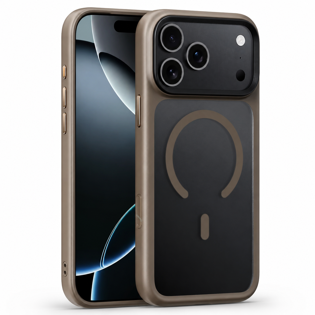 Premium iPhone Case MagSafe Compatible TPU PC Shockproof Cover Camera Control Button Anti Fingerprint Matte Finish Slim Protective Grip Design