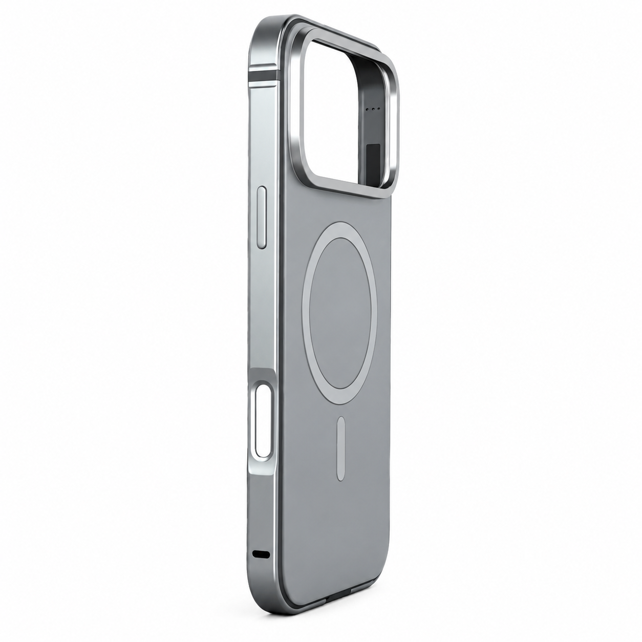 Premium iPhone Case MagSafe Compatible Titanium Alloy Cover with Shockproof Aluminum Bumper, PC TPU Back, Wireless Charging Support and Camera Lens Protection