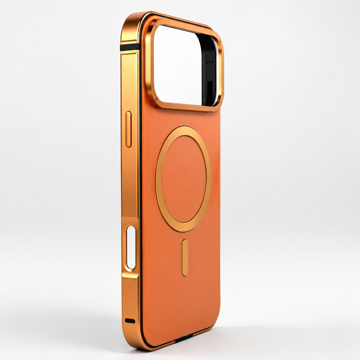 Premium iPhone Case MagSafe Compatible Titanium Alloy Cover with Shockproof Aluminum Bumper, PC TPU Back, Wireless Charging Support and Camera Lens Protection
