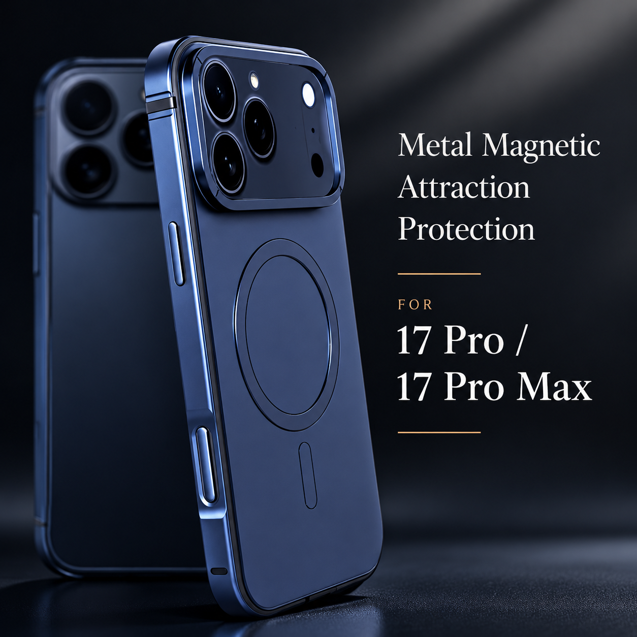 Premium iPhone Case MagSafe Compatible Titanium Alloy Cover with Shockproof Aluminum Bumper, PC TPU Back, Wireless Charging Support and Camera Lens Protection