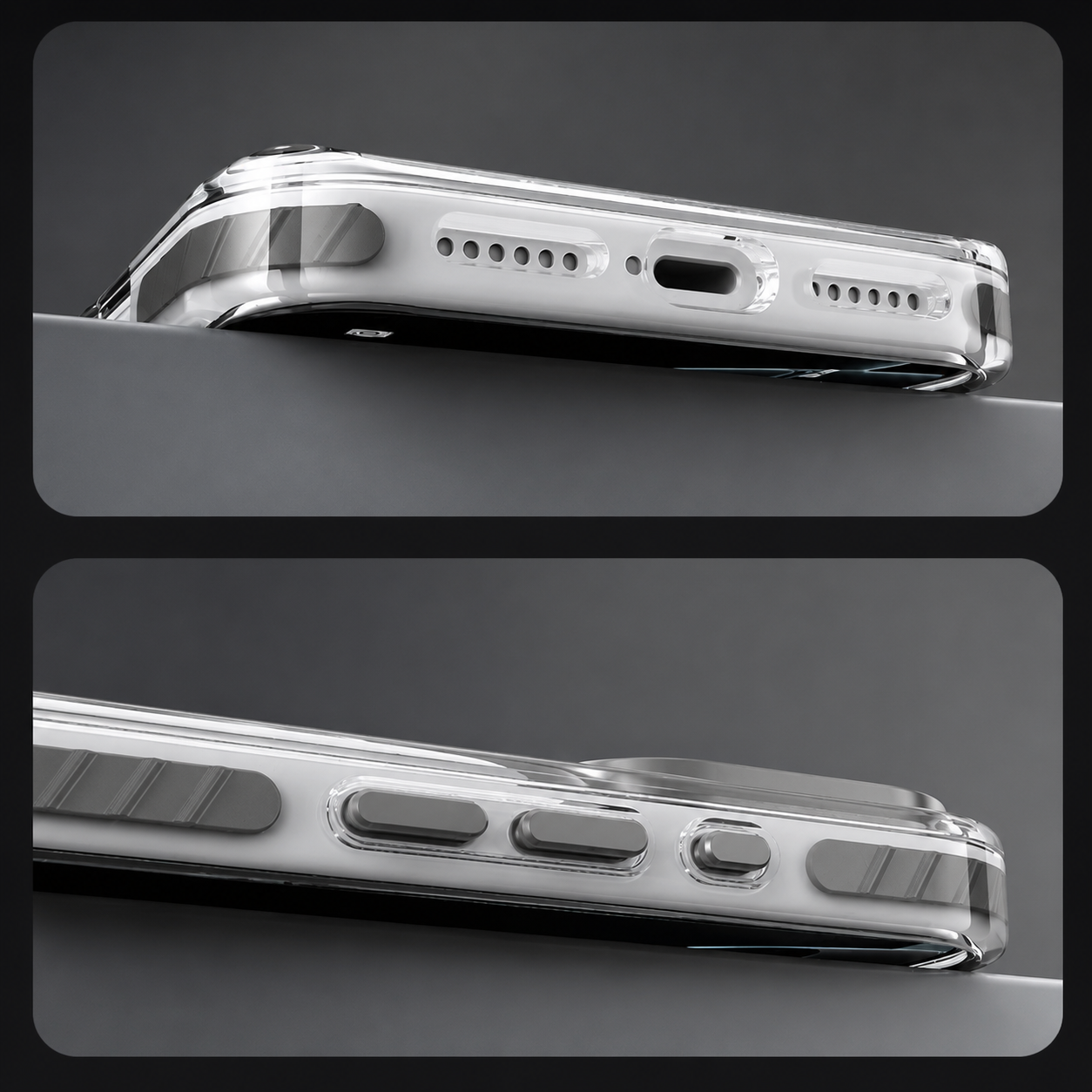 Premium iPhone Case MagSafe Compatible Transparent Acrylic TPU Hybrid Design with Camera Lens Protection, Shockproof Anti Scratch Construction
