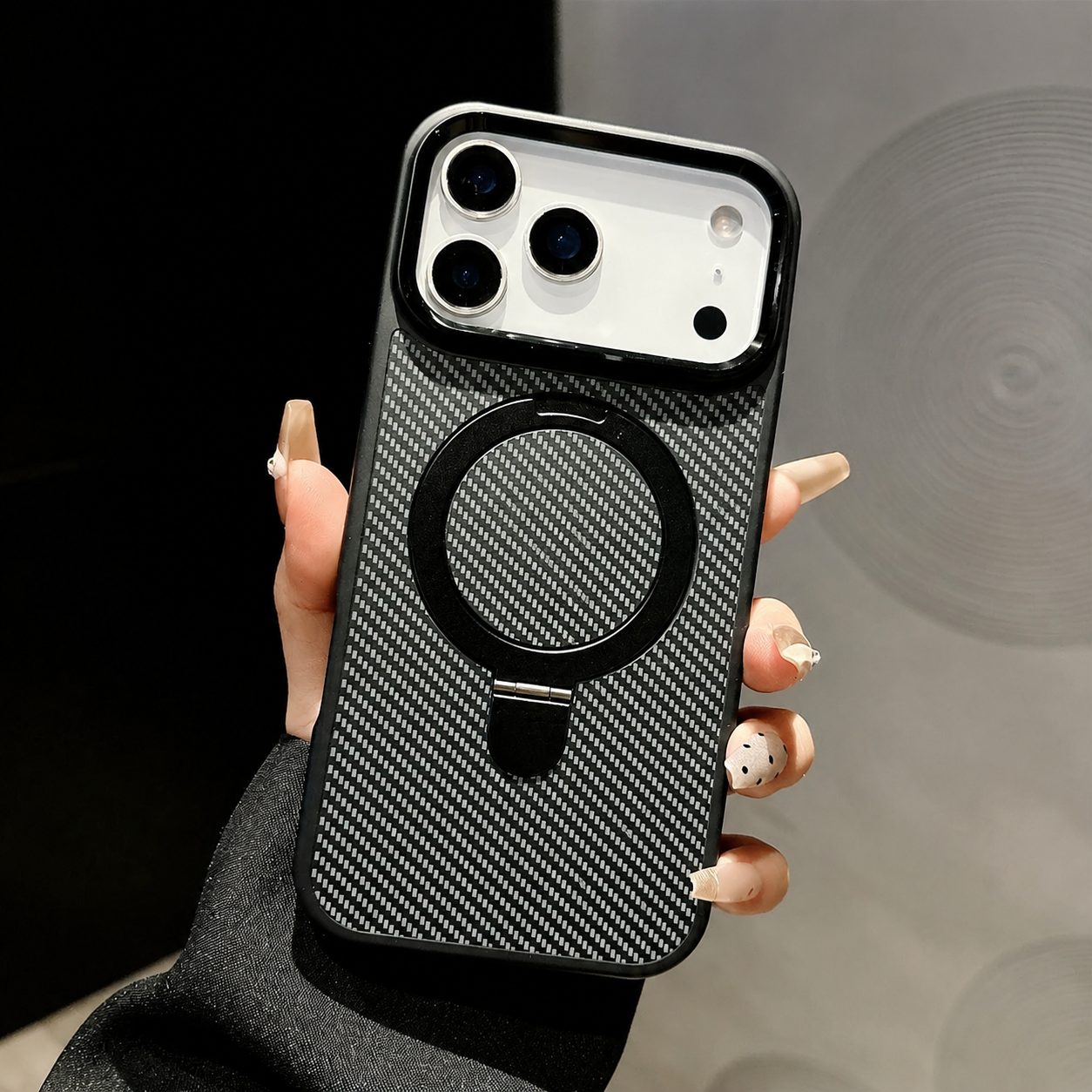 Premium iPhone Case MagSafe Compatible Transparent Cover with Camera Lens Protection, Shockproof Non Slip Grip and Anti Fingerprint Design