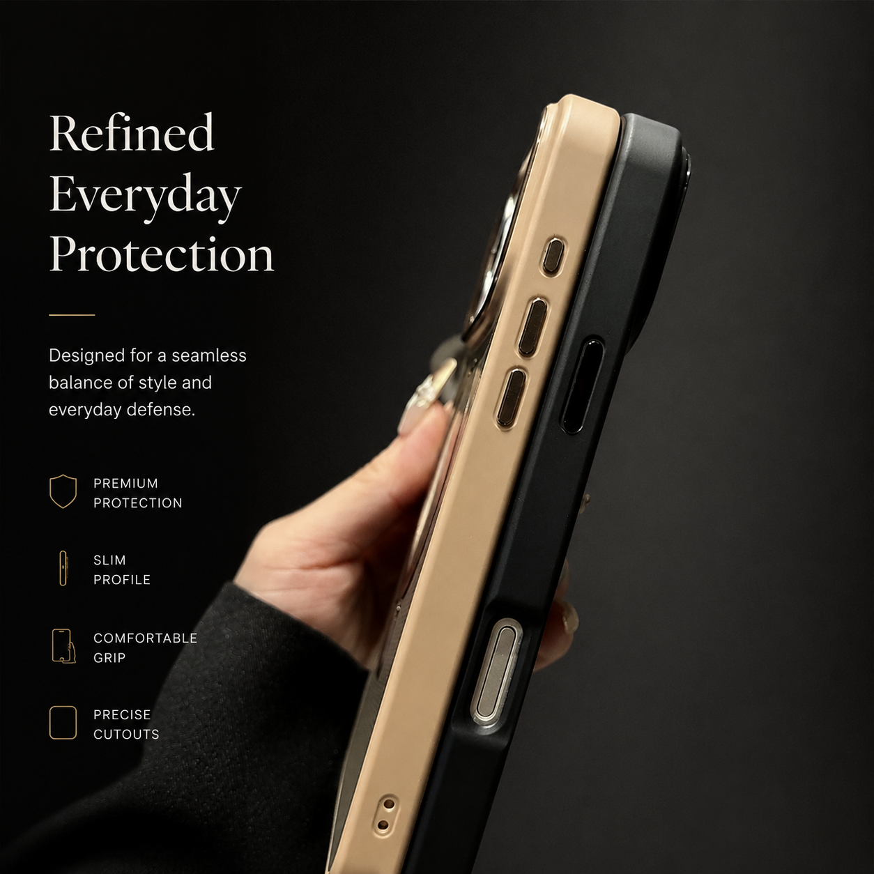 Premium iPhone Case MagSafe Compatible Transparent Cover with Camera Lens Protection, Shockproof Non Slip Grip and Anti Fingerprint Design