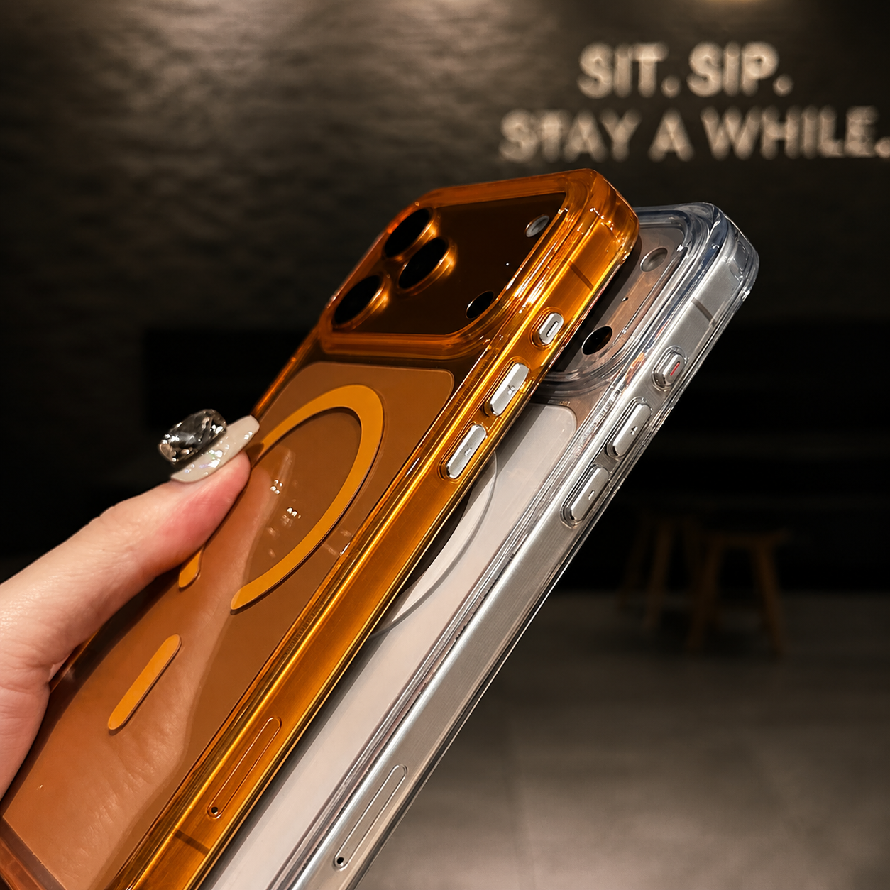 Premium iPhone Case MagSafe Compatible Transparent Design with Camera Lens Protection, Shockproof Anti Fingerprint Surface, Non Slip Soft Grip Construction