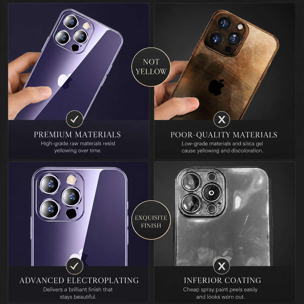 Premium iPhone Case MagSafe Compatible Transparent Glitter Silicone Protective Cover Camera Lens Protection Shockproof Slim Lightweight Design