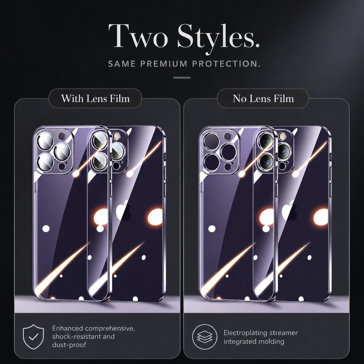 Premium iPhone Case MagSafe Compatible Transparent Glitter Silicone Protective Cover Camera Lens Protection Shockproof Slim Lightweight Design