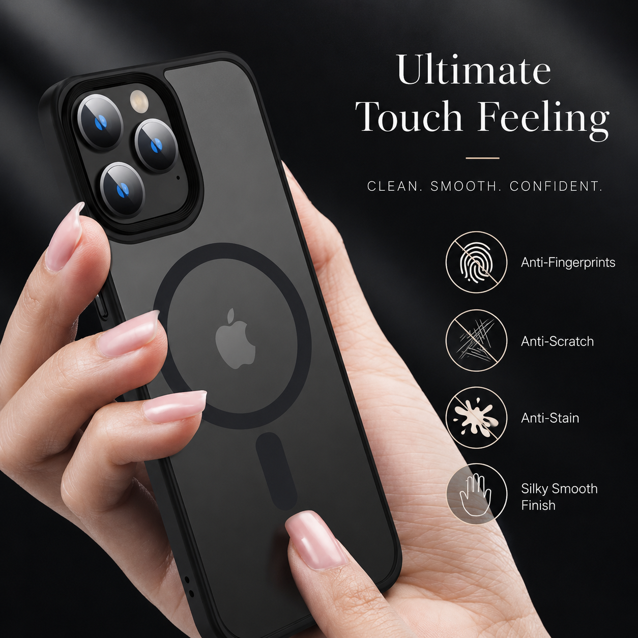 Premium iPhone Case MagSafe Compatible Transparent Hybrid Protective Cover Camera Lens Protection Shockproof Clear HD Slim Lightweight Design