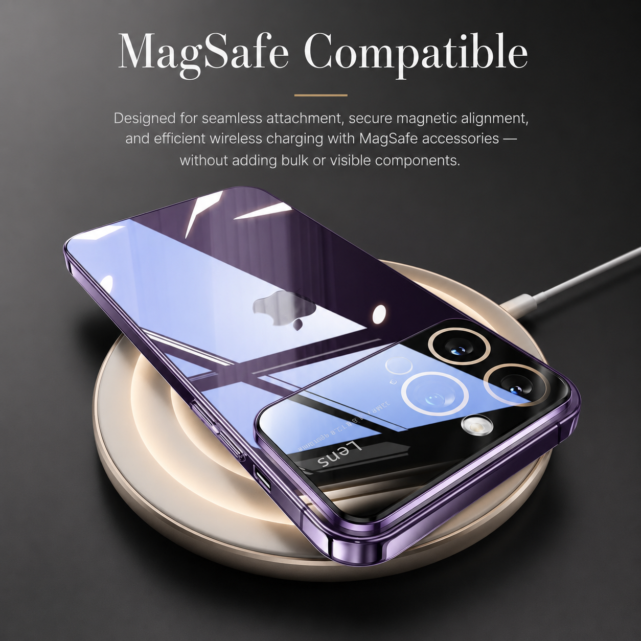 Premium iPhone Case MagSafe Compatible Transparent Protective Cover Camera Lens Protection Shockproof Clear Hard PC Back Ultra Thin Design