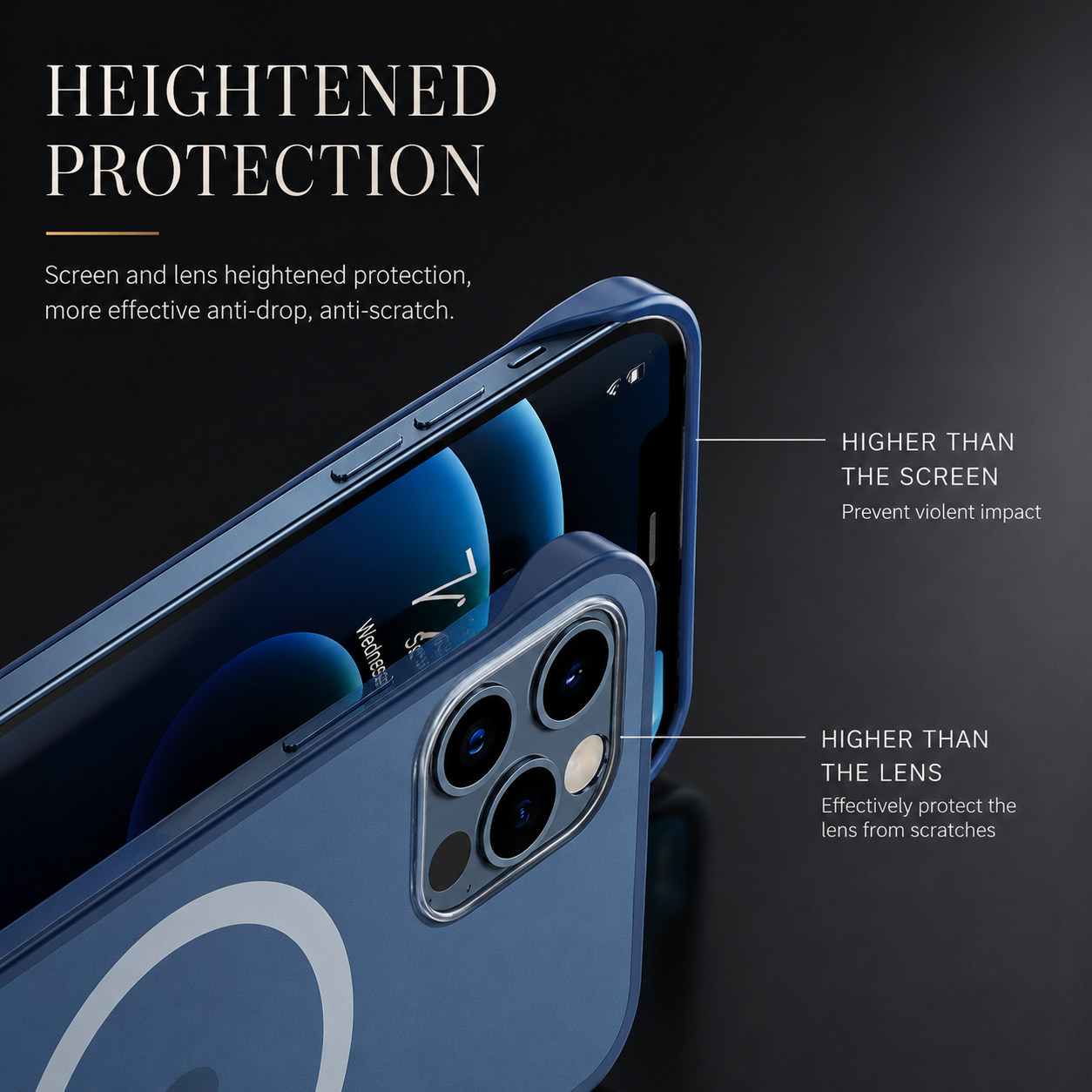Premium iPhone Case MagSafe Compatible Transparent Protective Cover Camera Lens Protection Shockproof Ultra Thin Frameless Clear Design Slim Profile