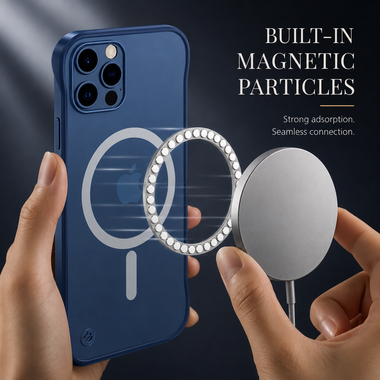 Premium iPhone Case MagSafe Compatible Transparent Protective Cover Camera Lens Protection Shockproof Ultra Thin Frameless Clear Design Slim Profile
