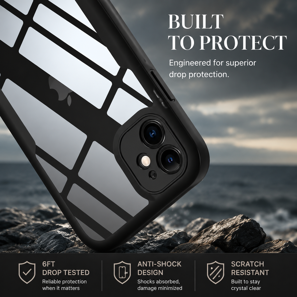 Premium iPhone Case MagSafe Compatible Transparent Silicone Shockproof Protective Cover Full Body Camera Lens Guard Slim Clear Texture Finish