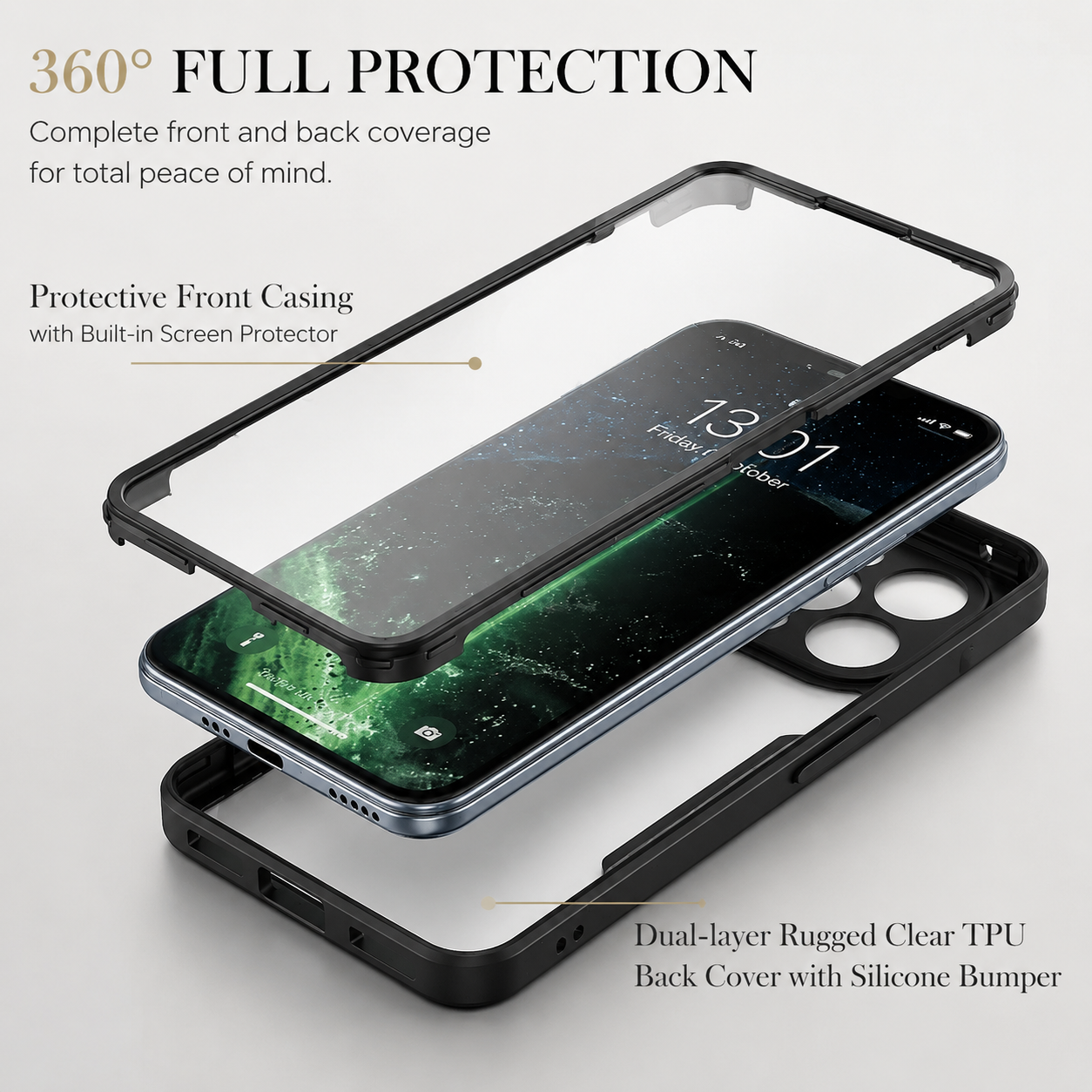Premium iPhone Case MagSafe Compatible Transparent Silicone Shockproof Protective Cover Full Body Camera Lens Guard Slim Clear Texture Finish