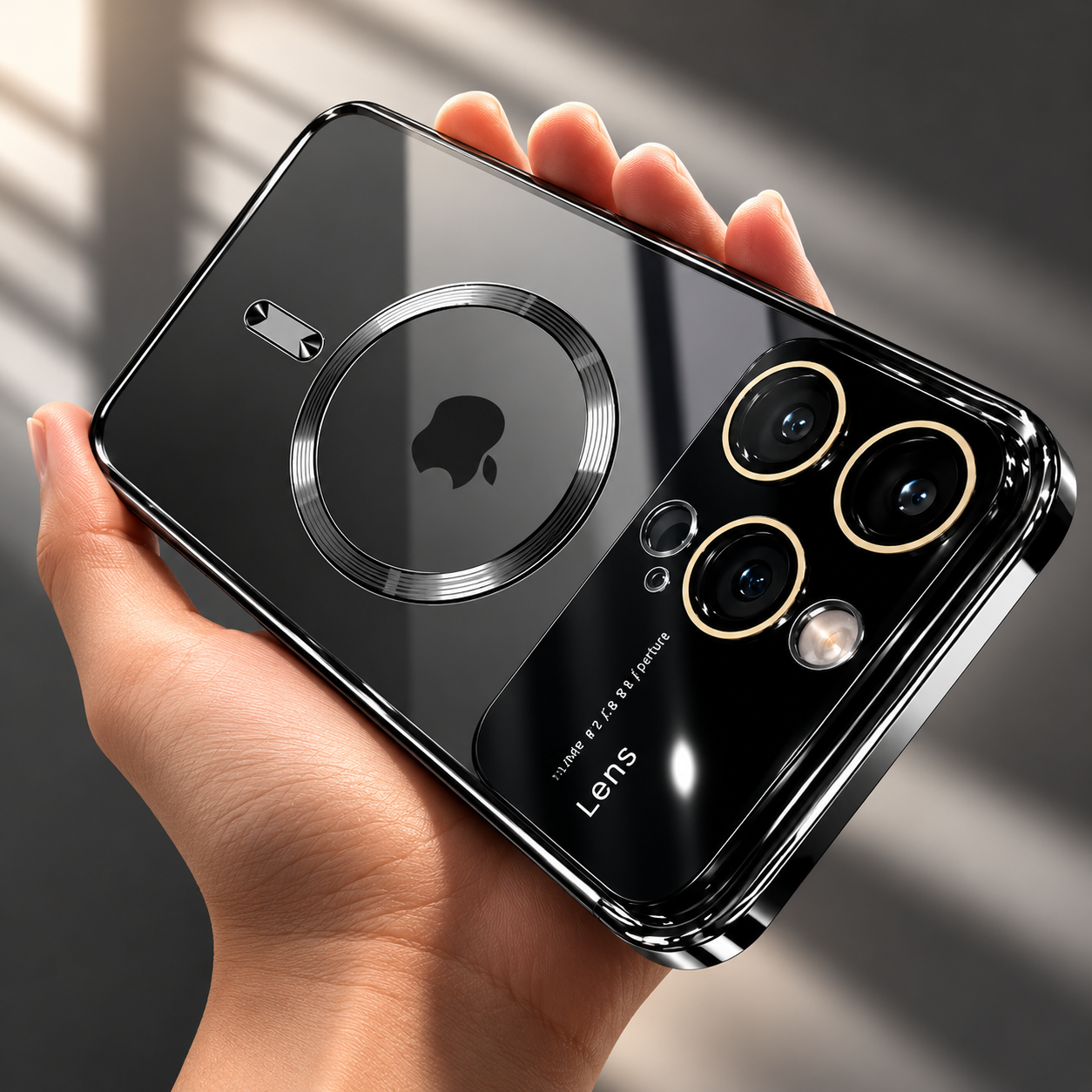 Premium iPhone Case MagSafe Compatible Transparent Tempered Glass Cover Camera Lens Protection Shockproof Silicone Bumper Ultra Thin Full Coverage Design