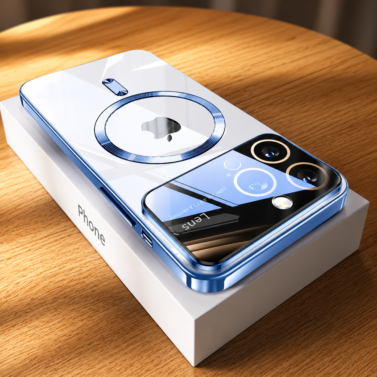 Premium iPhone Case MagSafe Compatible Transparent Tempered Glass Cover Camera Lens Protection Shockproof Silicone Bumper Ultra Thin Full Coverage Design