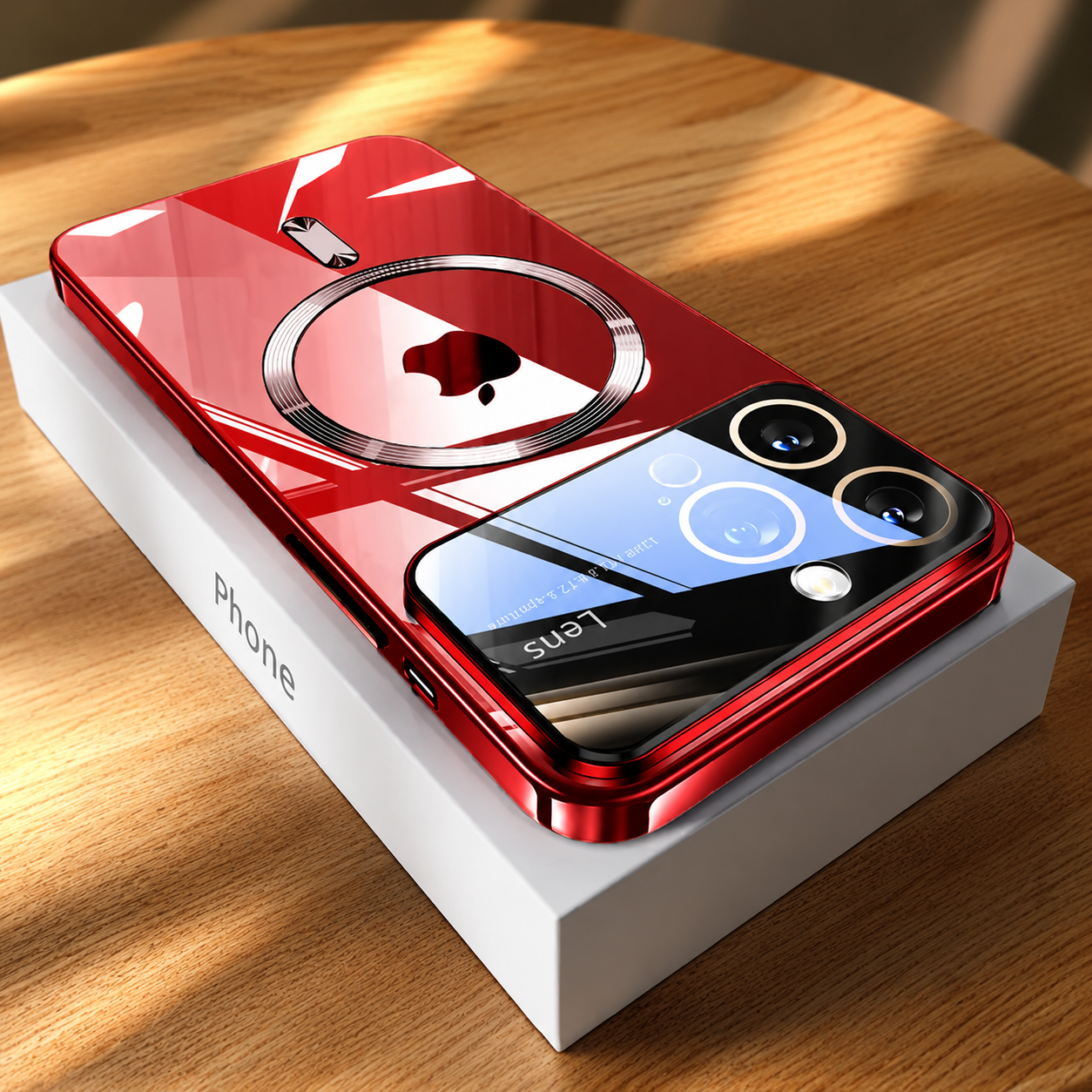 Premium iPhone Case MagSafe Compatible Transparent Tempered Glass Cover Camera Lens Protection Shockproof Silicone Bumper Ultra Thin Full Coverage Design