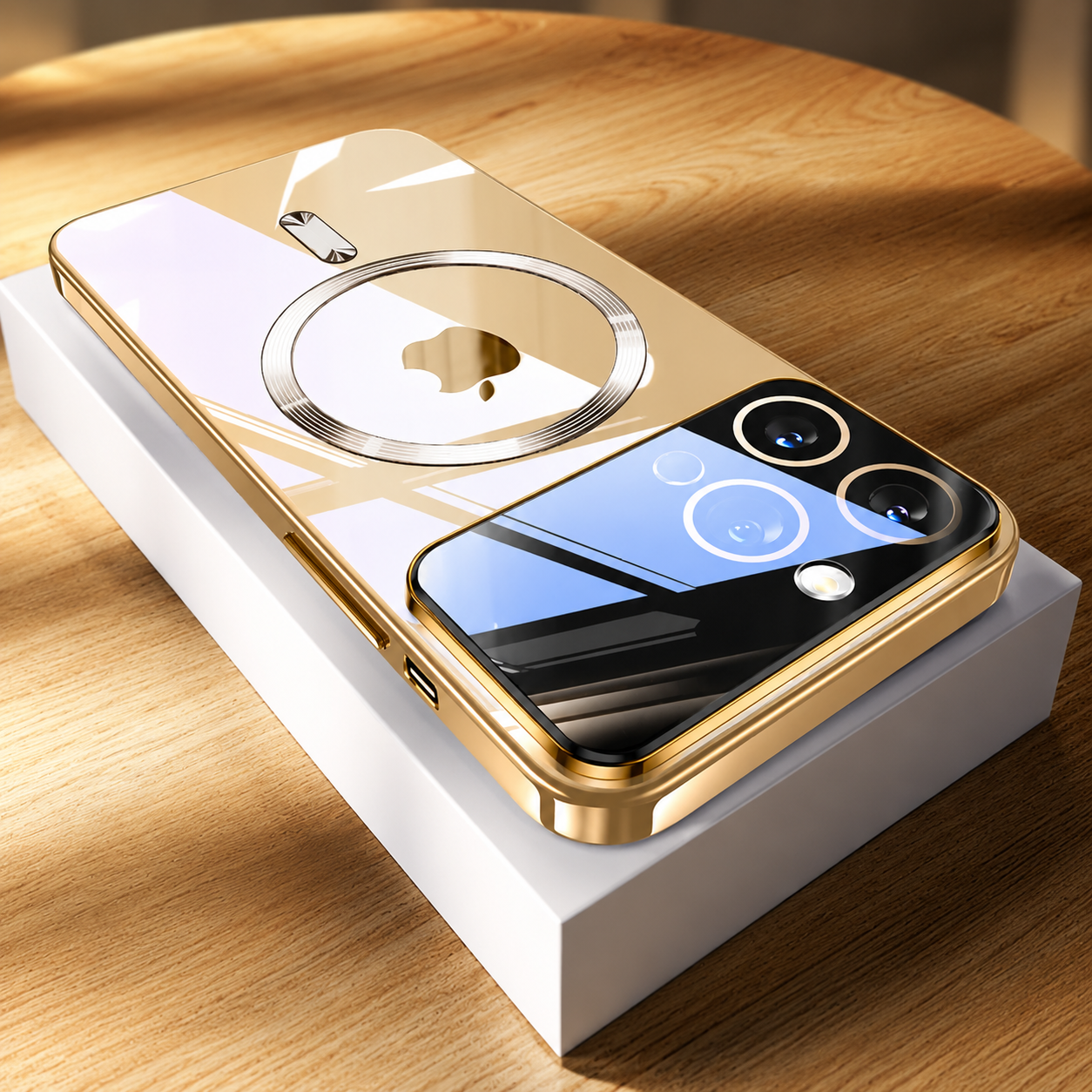 Premium iPhone Case MagSafe Compatible Transparent Tempered Glass Cover Camera Lens Protection Shockproof Silicone Bumper Ultra Thin Full Coverage Design