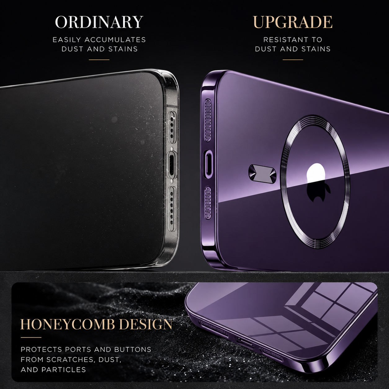 Premium iPhone Case MagSafe Compatible Transparent Tempered Glass Cover Camera Lens Protection Shockproof Silicone Bumper Ultra Thin Full Coverage Design