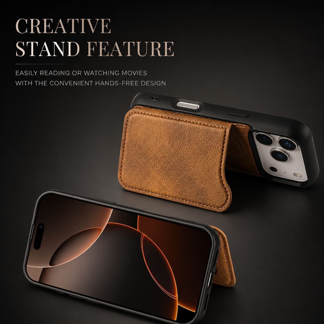 Premium iPhone Case MagSafe Compatible Wallet Cover Card Holder Shockproof Protective Cover Magnetic Flip Leather Design