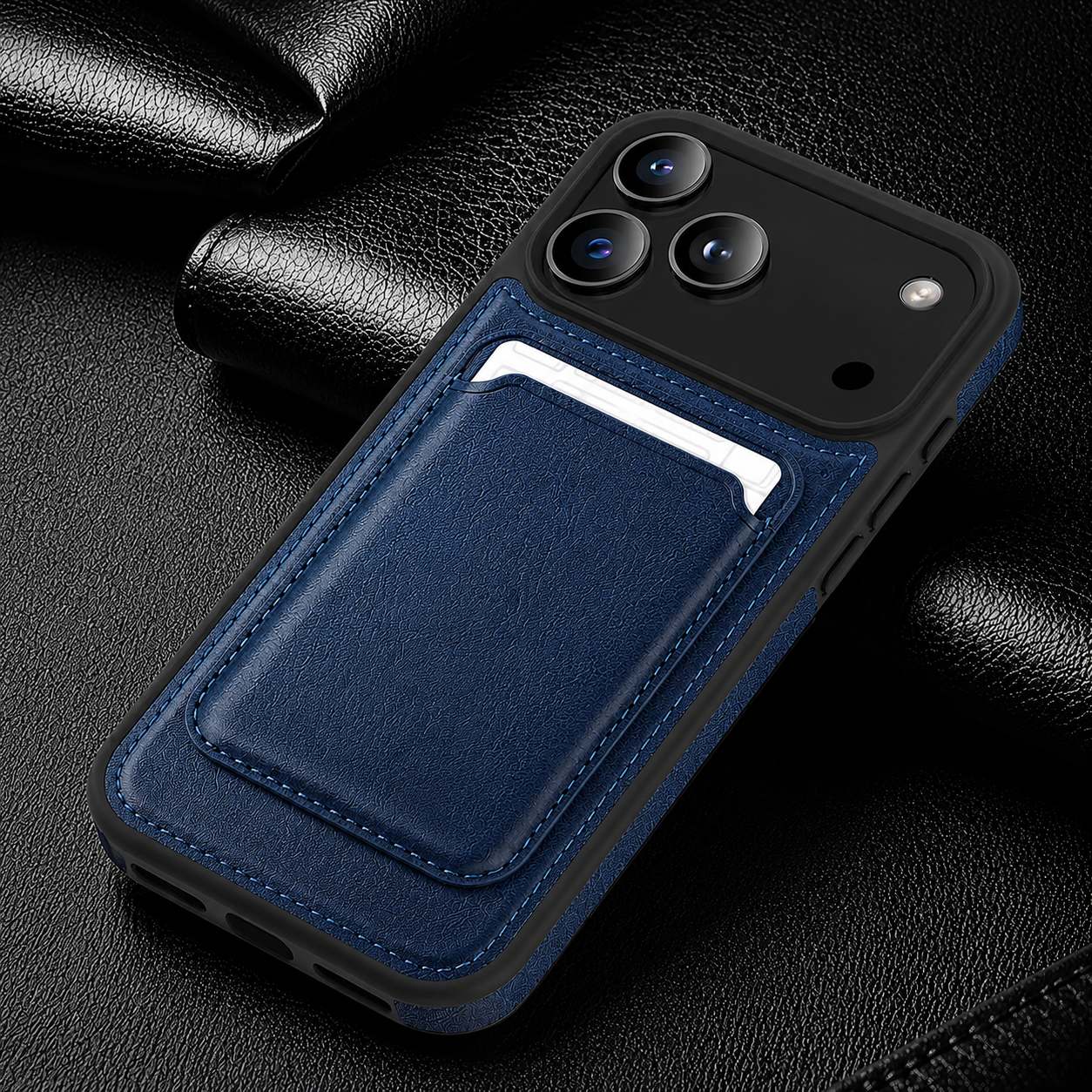 Premium iPhone Case MagSafe Compatible Wallet Cover RFID Card Holder Shockproof Protective Cover PU Leather Magnetic Storage Design