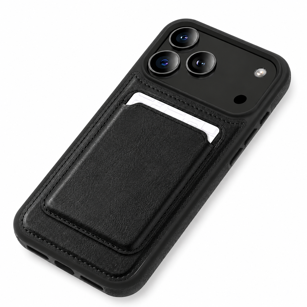Premium iPhone Case MagSafe Compatible Wallet Cover RFID Card Holder Shockproof Protective Cover PU Leather Magnetic Storage Design