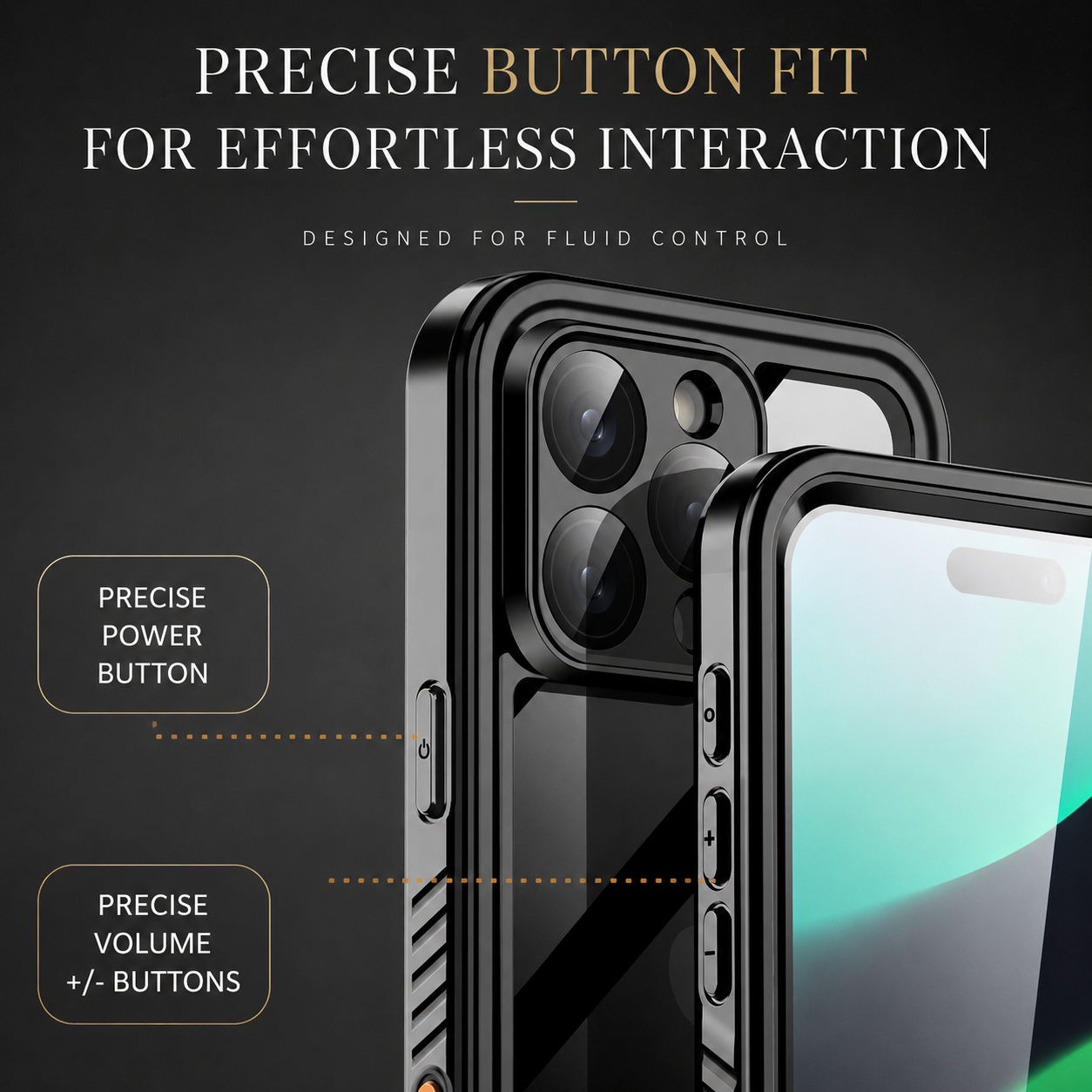 Premium iPhone Case MagSafe Compatible Waterproof Cover with Built In Screen Protector, Full Body Protection, Camera Lens Protection and Shockproof Design