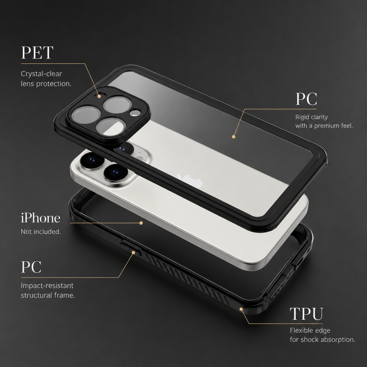 Premium iPhone Case MagSafe Compatible Waterproof Cover with Built In Screen Protector, Full Body Protection, Camera Lens Protection and Shockproof Design