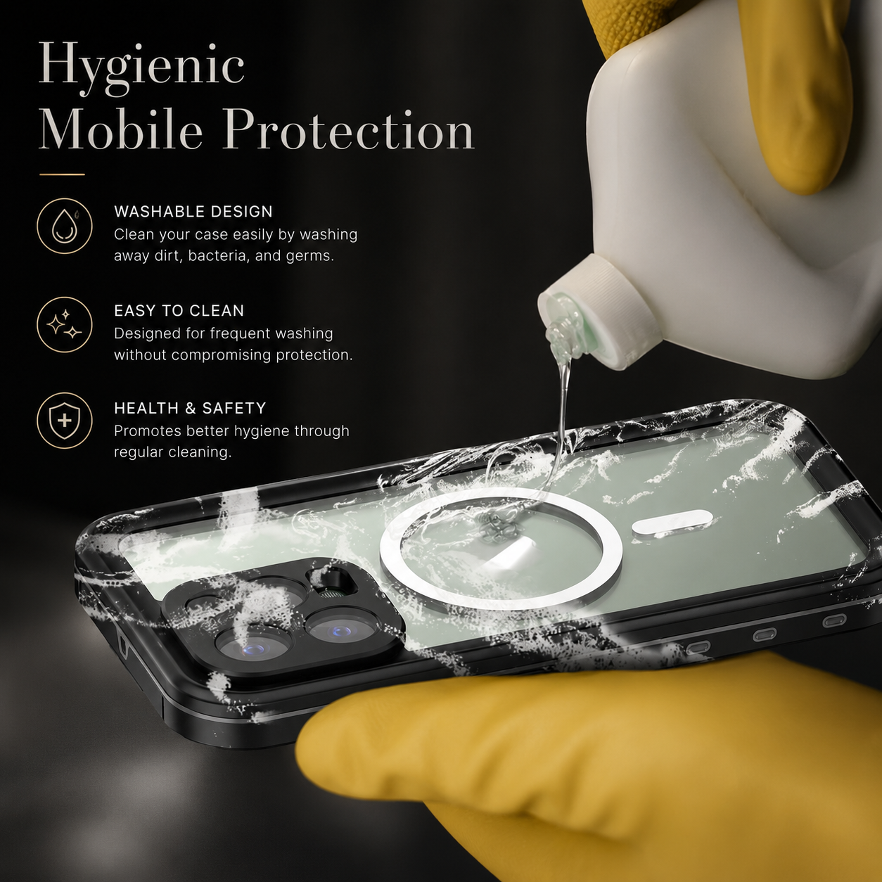 Premium iPhone Case MagSafe Compatible Waterproof IP68 Cover Camera Lens Protection Shockproof Full Body Sealed Transparent Design Anti Scratch Dustproof Protective Bumper