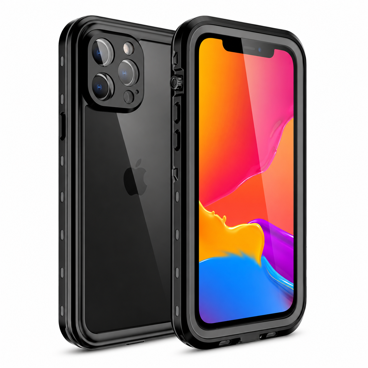 Premium iPhone Case MagSafe Compatible Waterproof IP68 Cover Camera Lens Protection Shockproof Full Body Sealed Transparent Design Anti Scratch Dustproof Protective Bumper