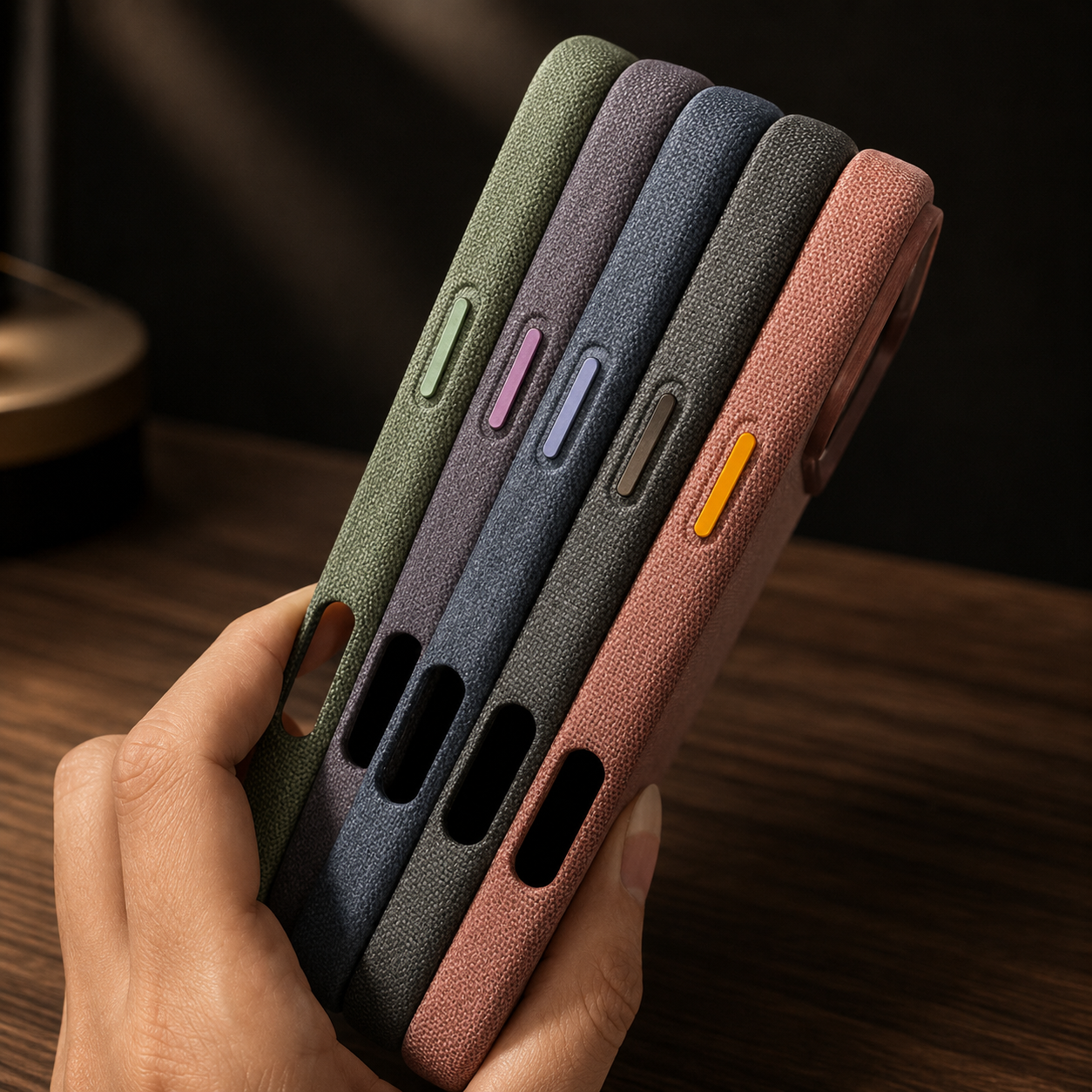 Premium iPhone Case MagSafe Compatible Woven Fabric Cover with Strong Magnetic Design, Waterproof Protection, Secure Grip and Anti Fingerprint Finish