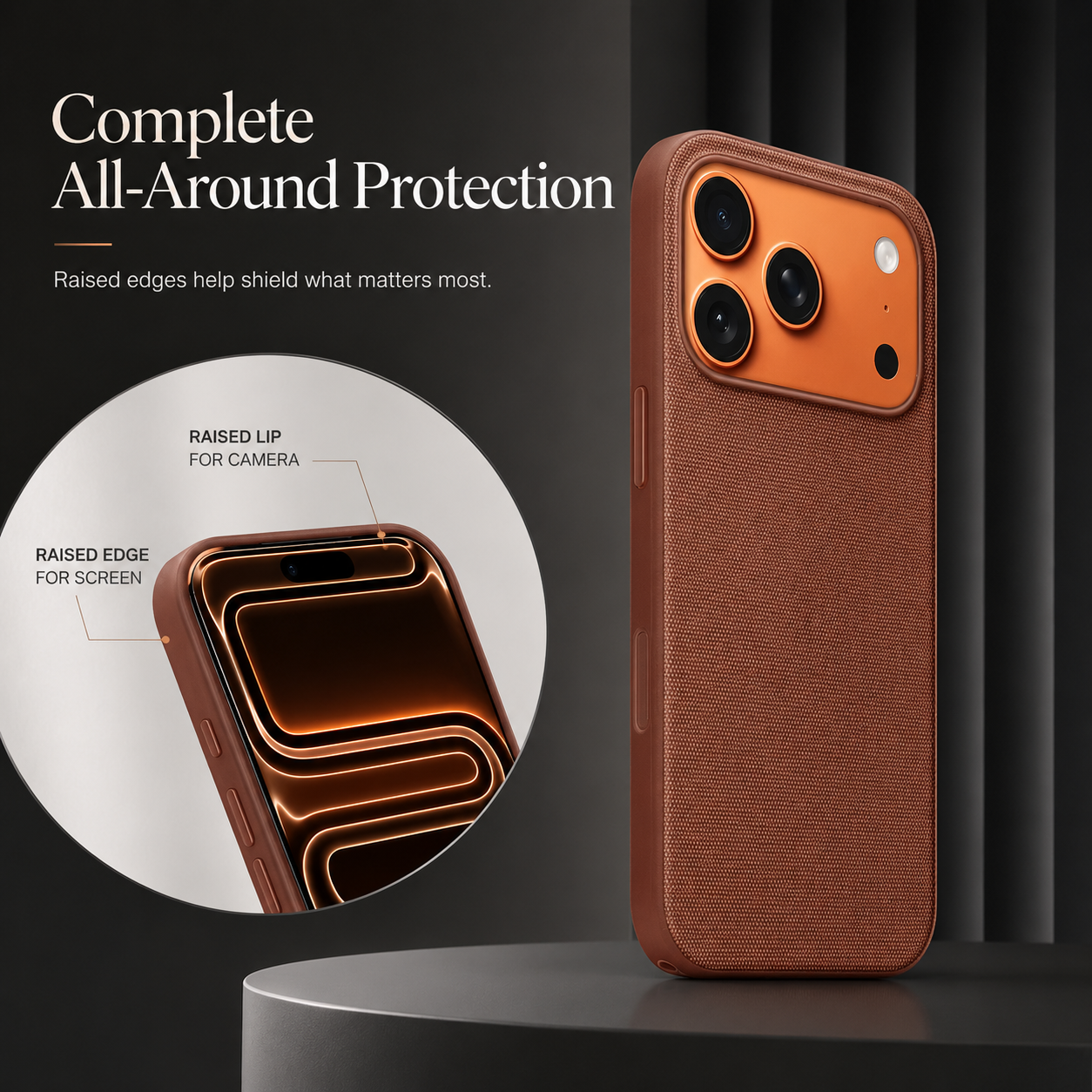 Premium iPhone Case MagSafe Compatible Woven Fabric Cover with Strong Magnetic Design, Waterproof Protection, Secure Grip and Camera Lens Protection