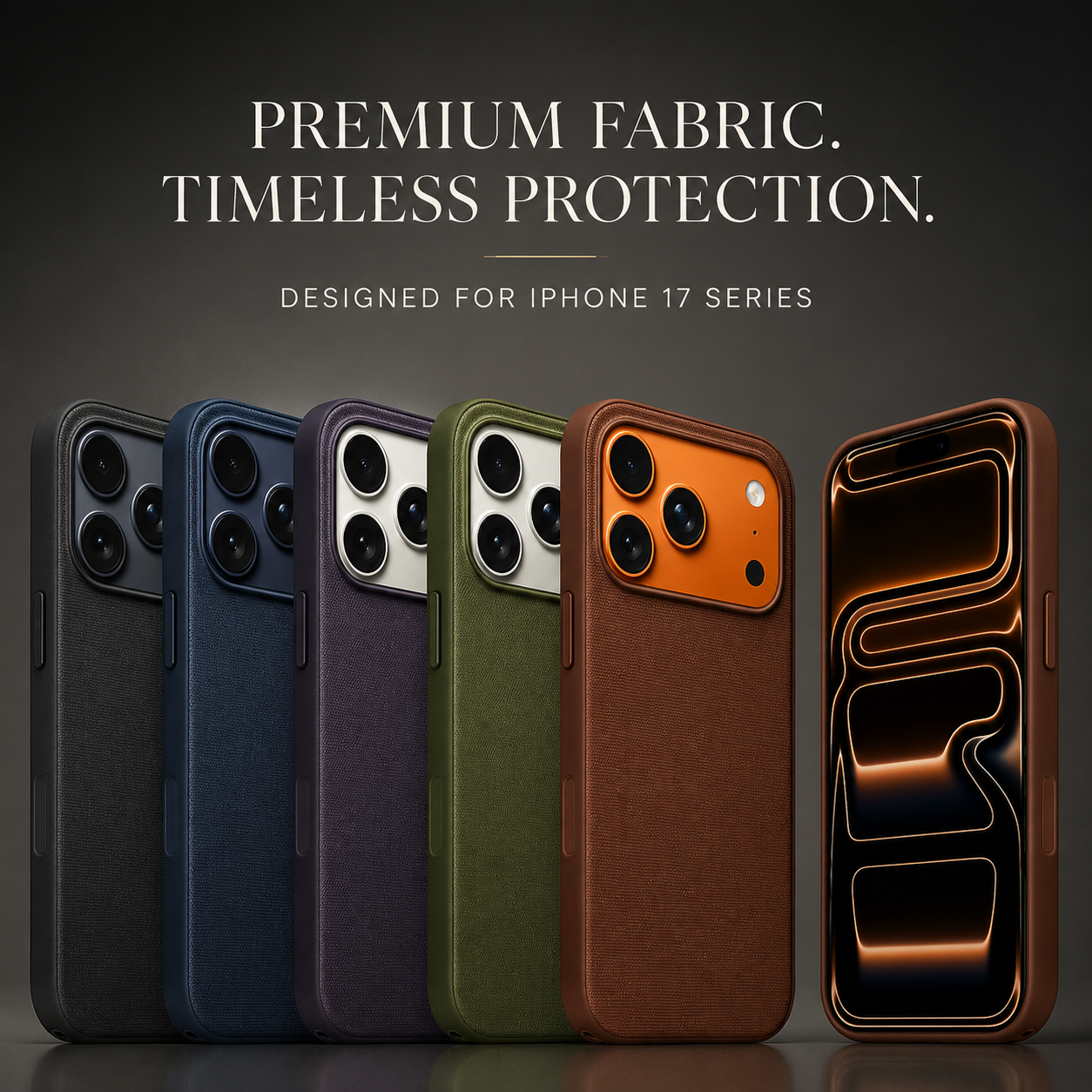 Premium iPhone Case MagSafe Compatible Woven Fabric Cover with Strong Magnetic Design, Waterproof Protection, Secure Grip and Camera Lens Protection
