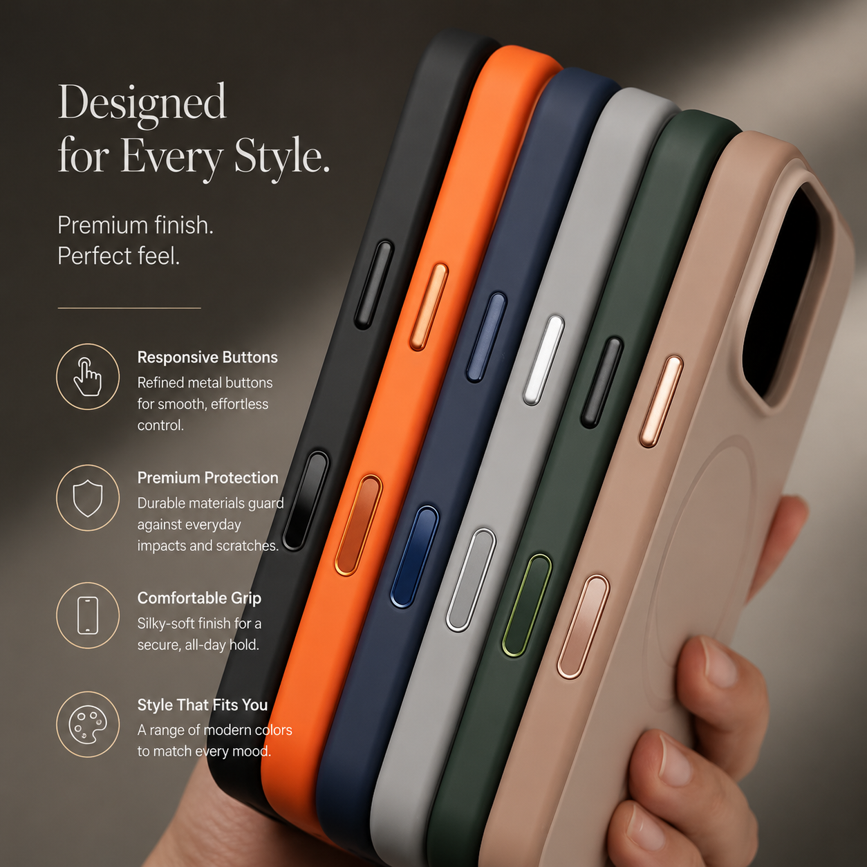 Premium iPhone Case MagSafe Frosted TPU PC Cover, Shockproof Protective Design with Camera Button, Anti-Fingerprint Matte Finish and Secure Grip