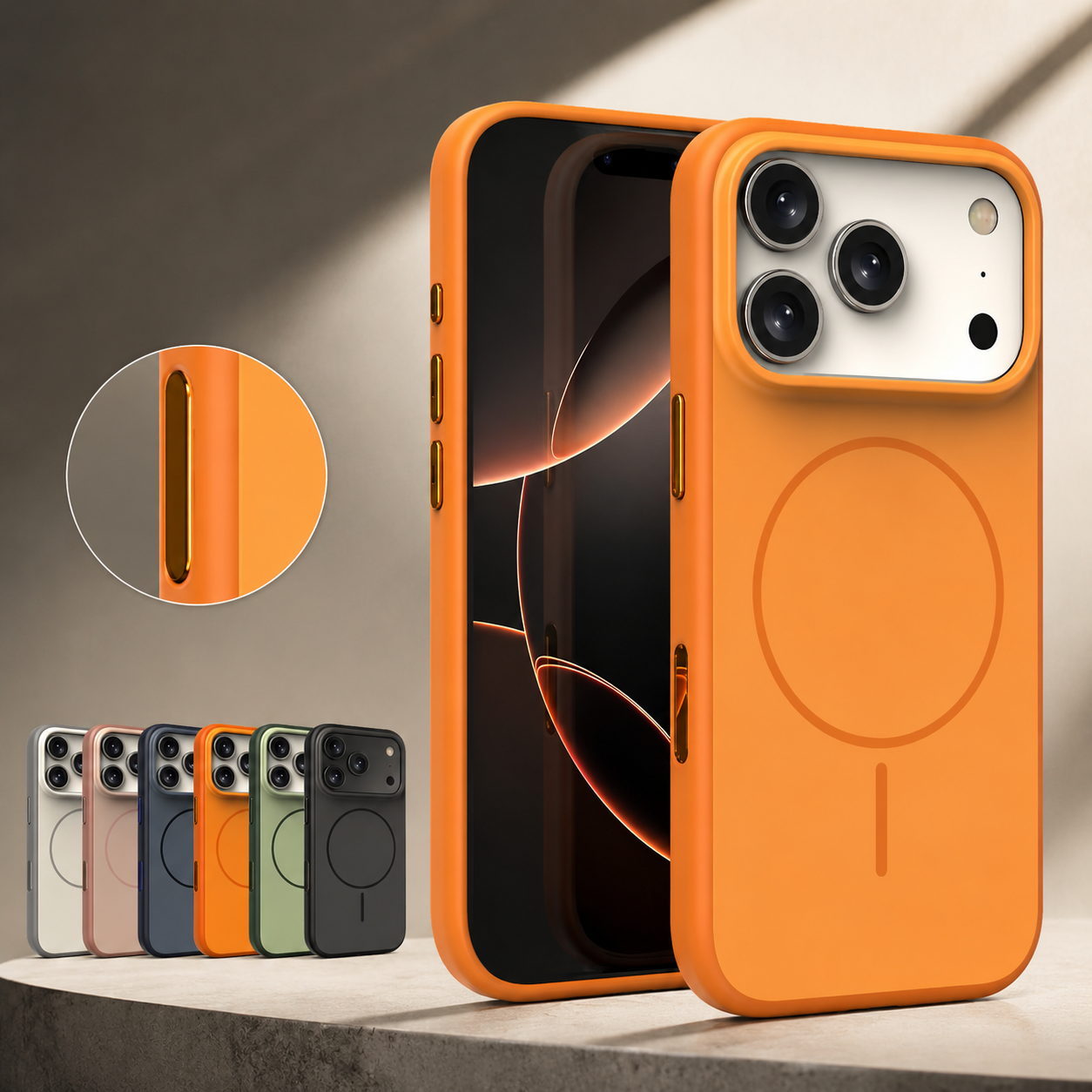 Premium iPhone Case MagSafe Frosted TPU PC Cover, Shockproof Protective Design with Camera Button, Anti-Fingerprint Matte Finish and Secure Grip